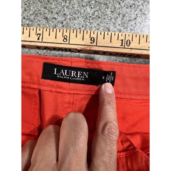 Lauren Ralph Lauren Jeans Size 6Womens Orange Stretch Mid Rise Straight Ankle - Picture 4 of 14